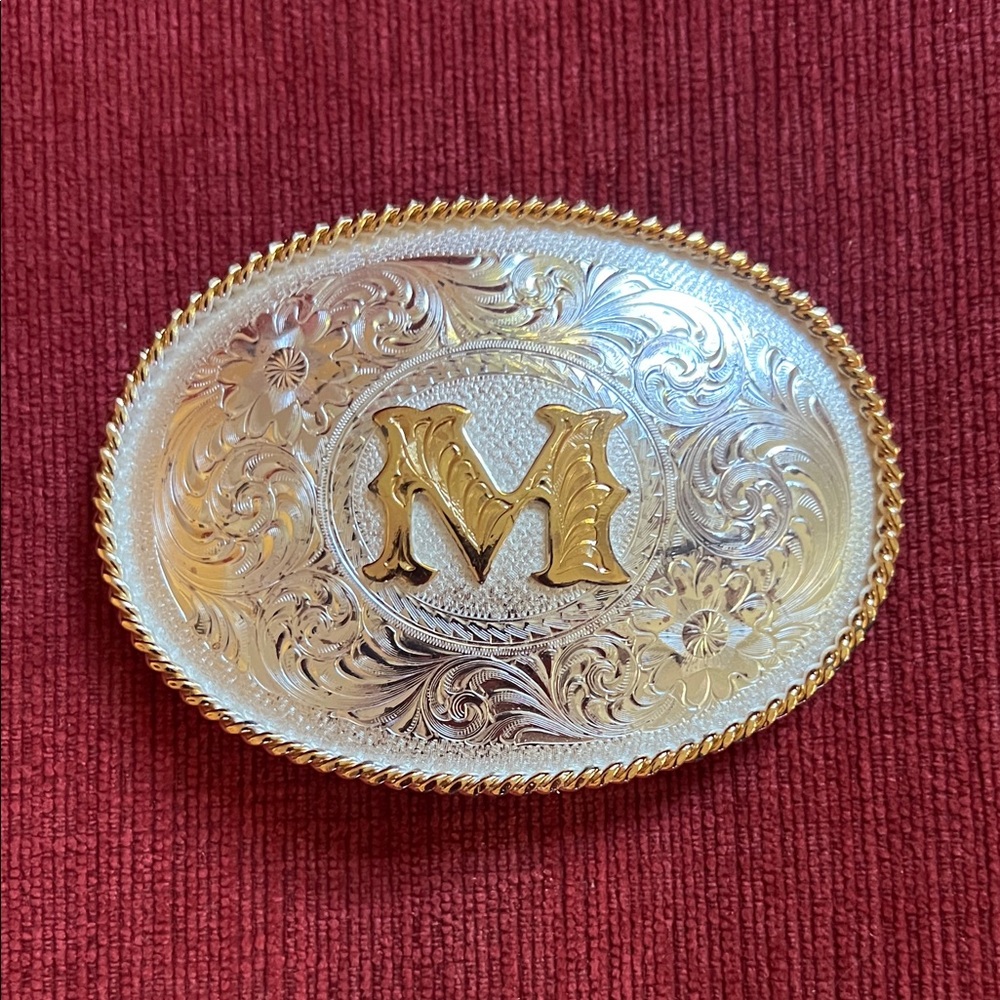 Montana Silversmiths Gold and Silver Belt Buckle